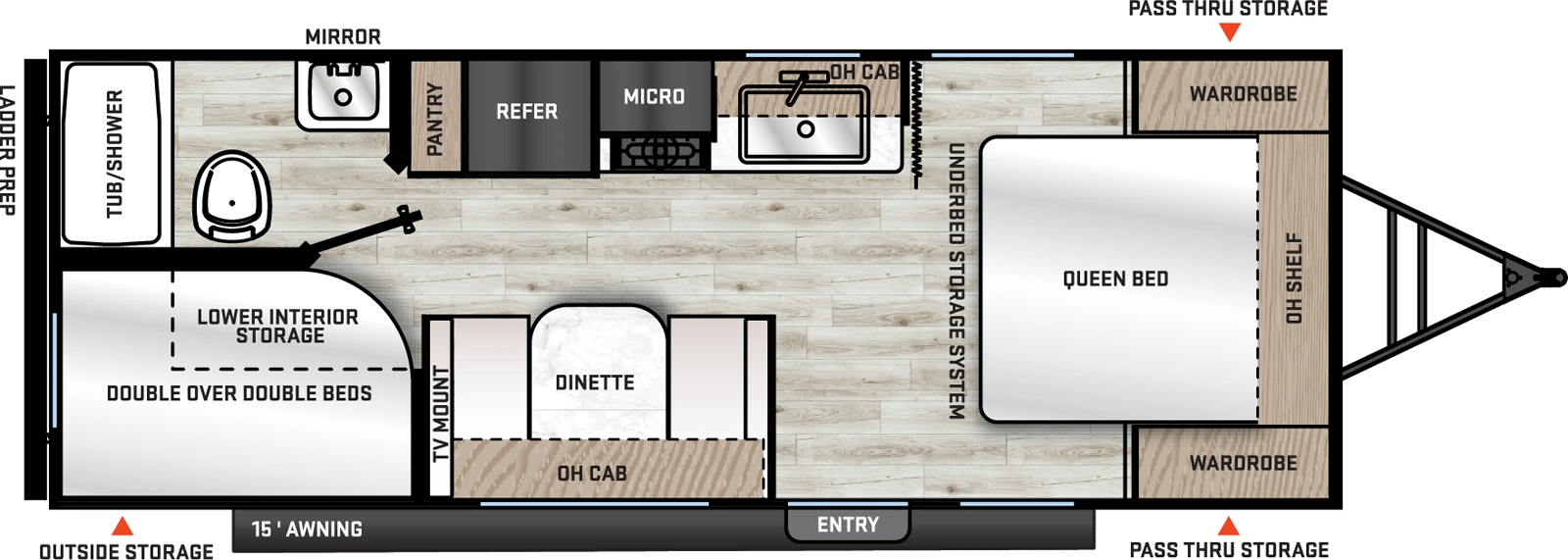 Aurora Light 21BH Floorplan